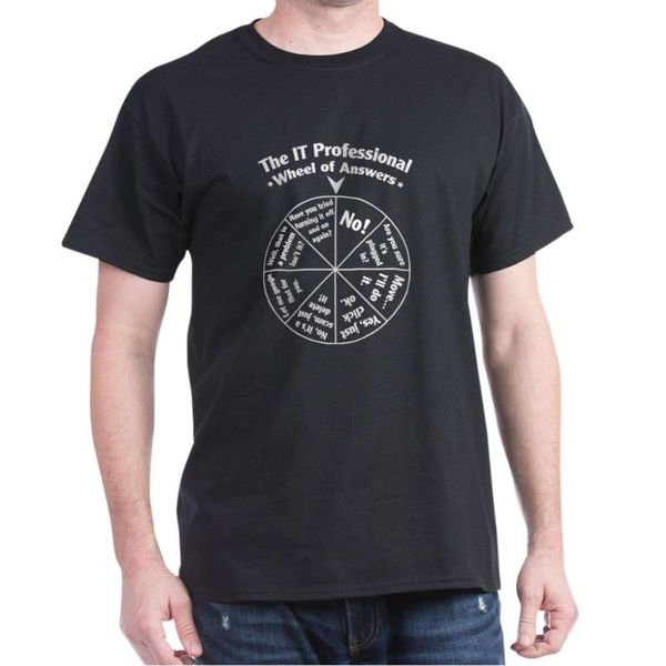 

it professional wheel of answers t-shirt geek, White;black