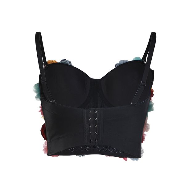 

flower patchwork women vest sleeveless hit colors strapless crop female casual summer 2019 fashion new, White