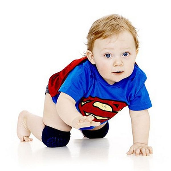 

casual fashion newborn baby kids girls boys kneepad crawling anti-slip knee protect compression sleeve kneecap coverage, Blue