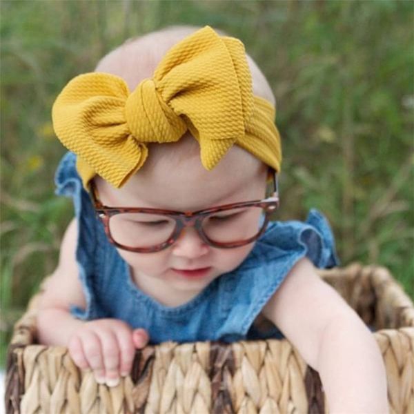 

милый ребенок девушки биг боу hairband повязка хлопок стрейч тюрбан узел обернуть голову головной убор большой лента девочек 0-3года