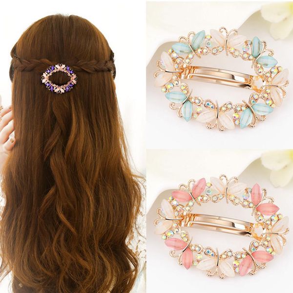 

butterfly barrettes clamp hairpins butterfly hairpin headdress 1pc crystal rhinestone hair clips for women girls flower