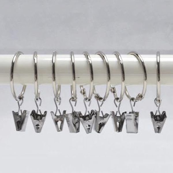 2019 Plating Curtain Rings Clip Shower Bathroom Curtain Rings Clip