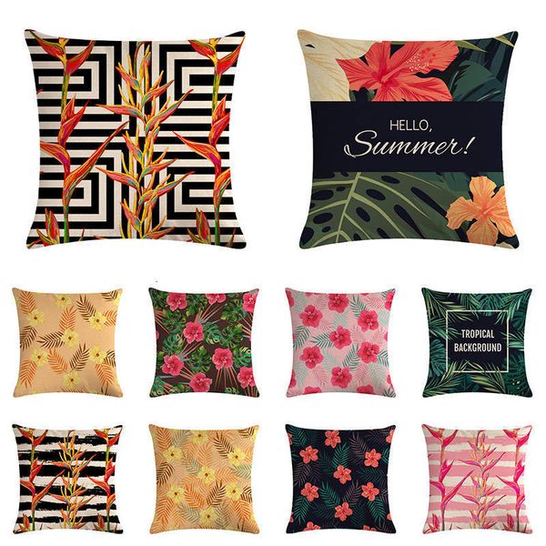 

тропический украшения печати cactus монстера подушка обложка белье подушка диван главная декоративные наволочки dropshipping zy1054