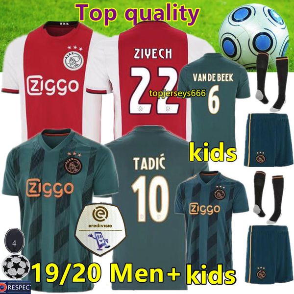 

2020 ajax voetbalshirt soccer jersey 19 20 neres tadic ziyech champions jersey 2019 2020 ajax msterdam football jerseys maillot, Black;yellow