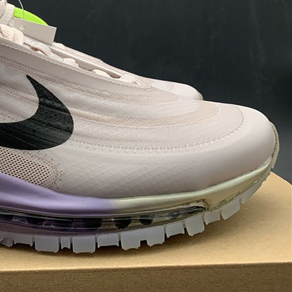 

off ow white x men air maxs 97s the ten pink 4585-600 women basketball sports shoes sneakers trainers with original box, Black;white