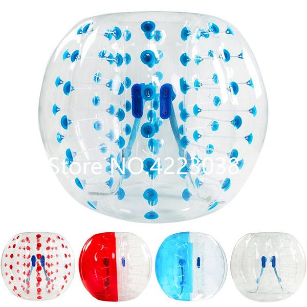 Yetişkinler için Ücretsiz Kargo 1.0mm TPU Şişme Zorb Topu 1,5m Kabarcık Futbol Topu Hava Tampon Top Baloncuk Futbol