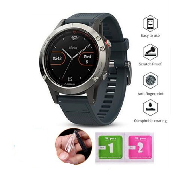 Morbido TPU Clear LCD Screen Protector Guard Cover Film Skin per Garmin Fenix 3 HR/ Fenix 5x 5s chronos 735XT Forerunner 225/235 Accessori