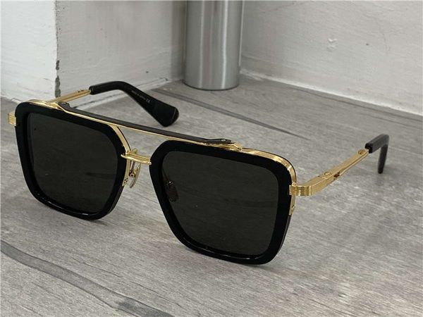 Shinny Black Gold Square Sonnenbrille Herren Square Designer Sonnenbrille Mode Sonnenbrille UV 400 Linse Brillen mit Box