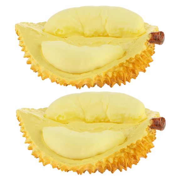 

2pcs fake artificial durian fruits simulation lifelike for house kitchen party restaurant decoration cabinet ornament