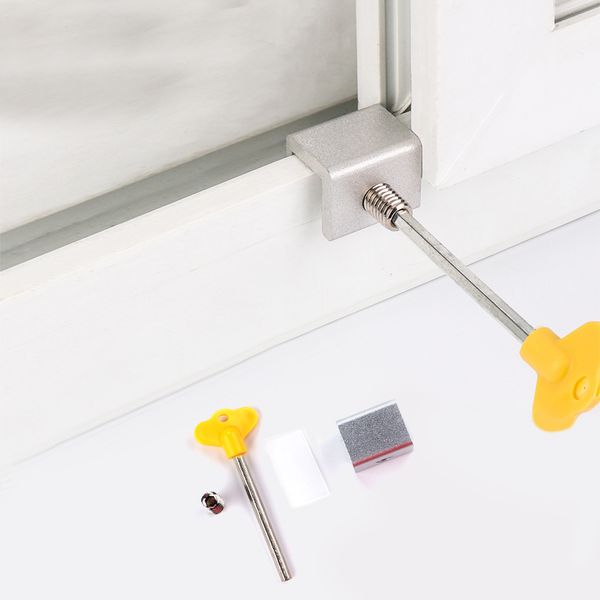 

1pc children window restrictor security lock kids prevent childern falling window lock security plastic safe cover