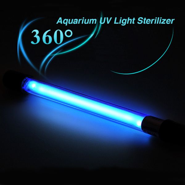 

eu plug fish tank light 5/7/9/13w submersible uv light sterilization lamp aquarium fish tank pond water disinfection treatment