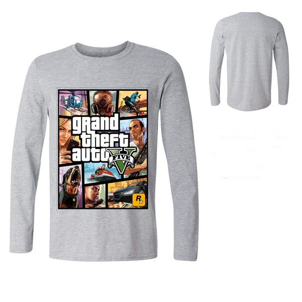 

men t-shirt cotton round neck tee shirt dropshipping e-packet grand theft auto vice city t shirt gta game long sleeve t-shirts, White;black