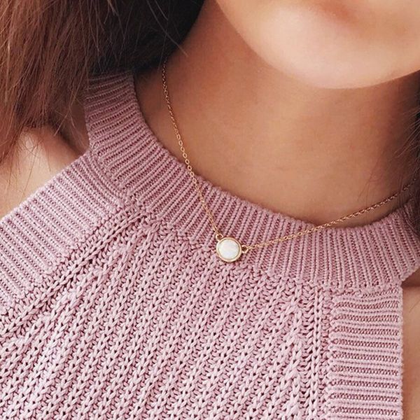 

poputton мода круглый белый смола колье ожерелья для женщин ювелирные изделия серебро золото цвет цепи колье колье колье femme, Golden;silver