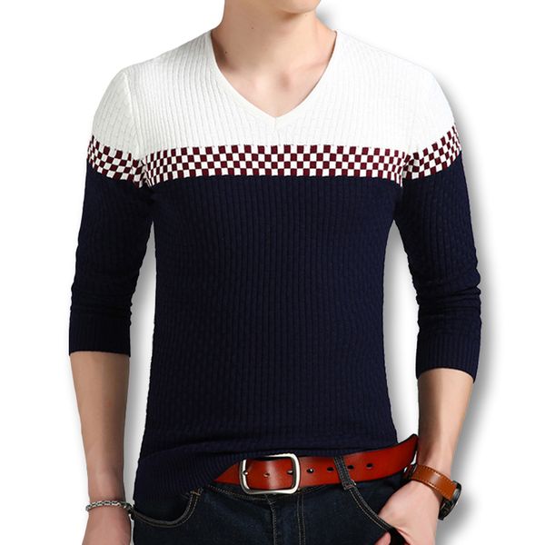 

isurvivor 2018 men thin spring autumn fashion sweaters knitwear hombre male casual slim fit large size v neck sweaters pullovers, White;black