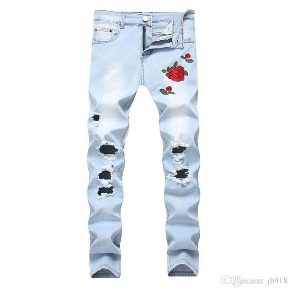 

гоѬие мђжкие вие Ѭоз джинове hole jeans вело-голђбой бѬки Ѭване оий б, Blue