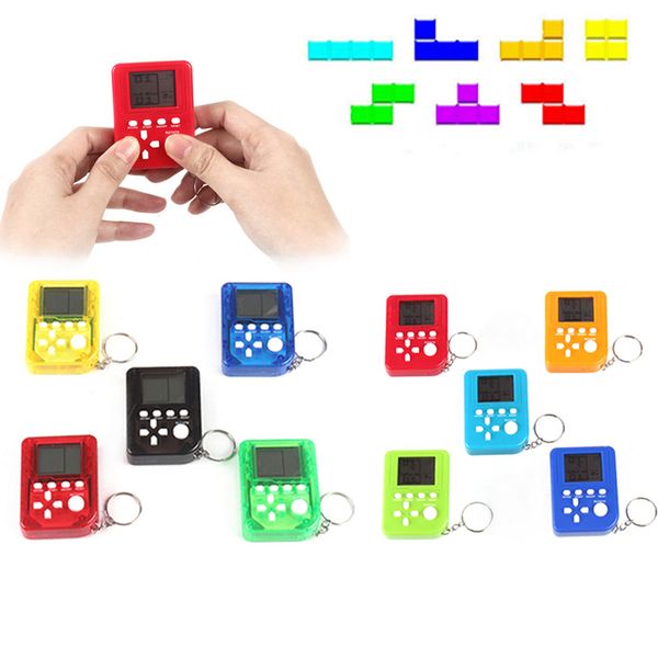 

nostalgic keychain portable virtual electronic machine toys key ring 1pc color random, Silver