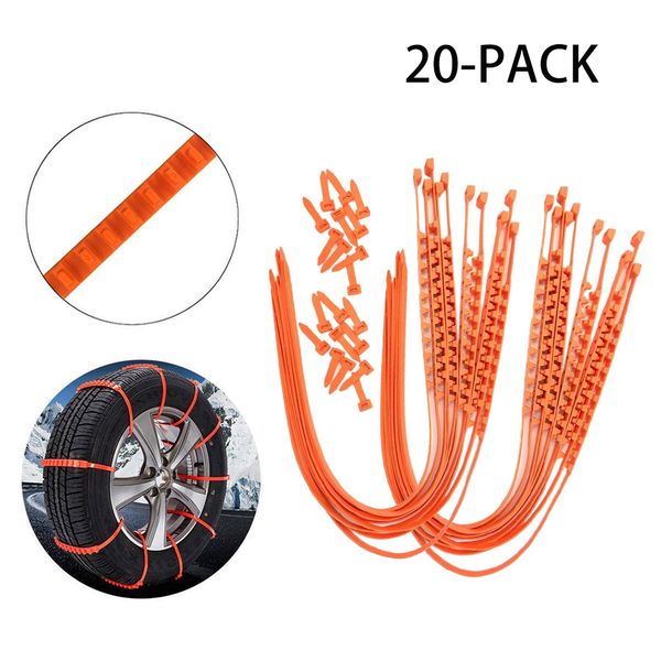 

universal emergency car anti-skid snow chain zip tie kit winter anti-skid auto wheel belt car styling