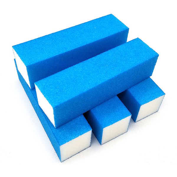 

10pcs/lot nail file sanding buffer block limas blue sponge pedicure manicure buffing polish beauty tools professional nail files