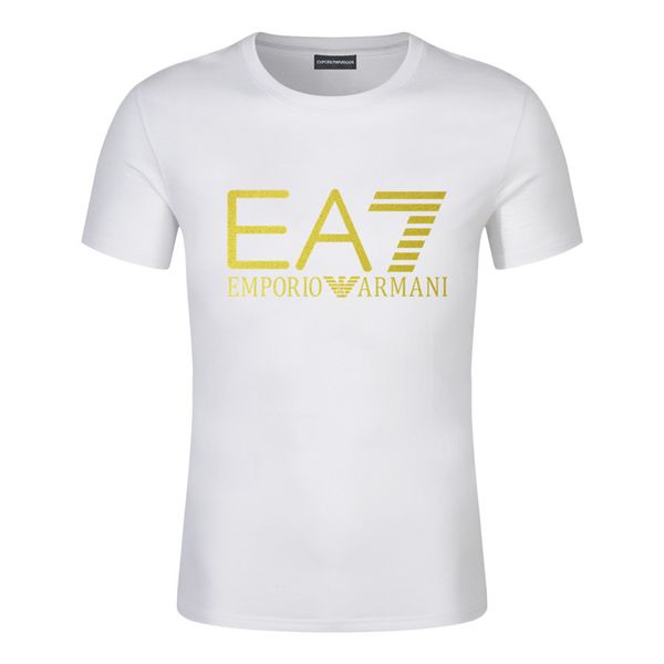 

19ss xxxxl/ea7 shirt italy short sleeve mens t shirt gold brand george luxury casualarmani polo shirt clothes women streetwear hommes, White;black