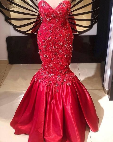 

219 new beaded prom evening dresses long sweetheart crystal appliqued memrmaid formal party gown plus size pageant dresses custom made, Black