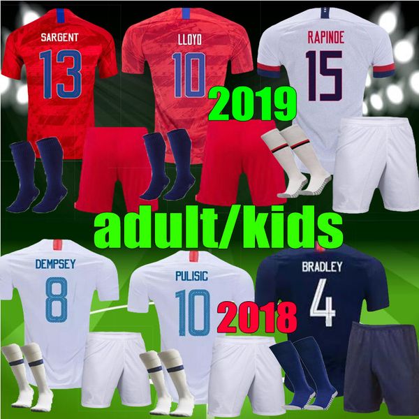 

United tate boy 2019 u a men kid occer jer ey 2018 puli ic demp ey bradley altidore morgan gold cup america football kit hirt