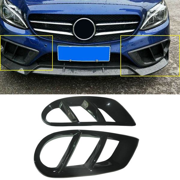 

black front bumper grill fog light cover trim for w205 c43 sport 2020-18