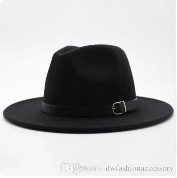 

2020winter autumn imitation woolen women men ladies fedoras jazz hat european american round caps bowler hats