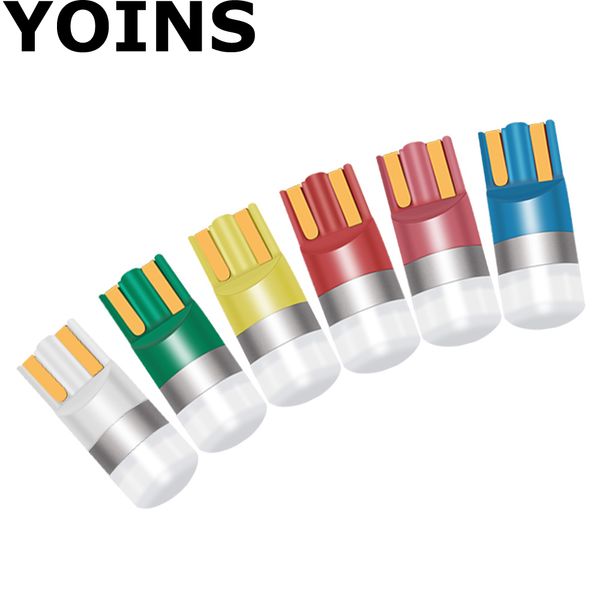 

6pcs t10 car led smd 3030 3d w5w light car side direction indicator license plate light door map lamp bulbs dc 12-24v