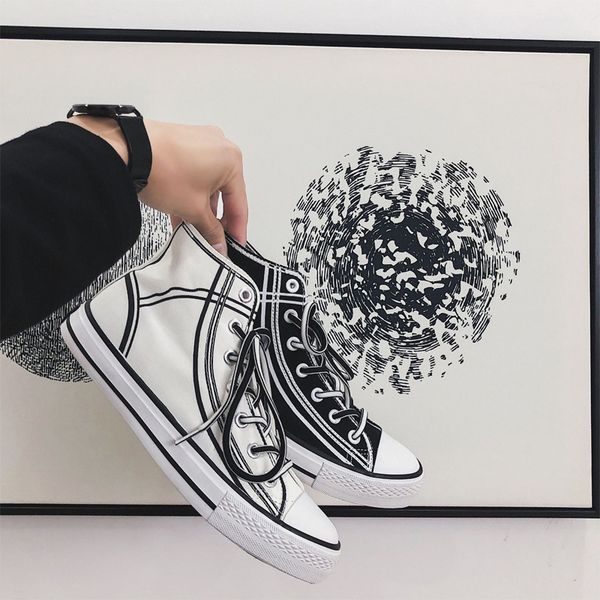 

2020 new men women casual shoes all black white sale boy high-non-slip fashion outdoor sports shoes size 39-44