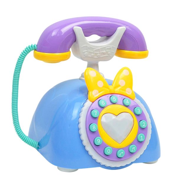 

vintage telephone landline kids pretend play early educational toy - pink