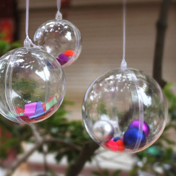 

5pcs 4/5/7/8cm clear round bauble ornament christmas decoration hanging ball baubles xmas tree home decor christmas tree