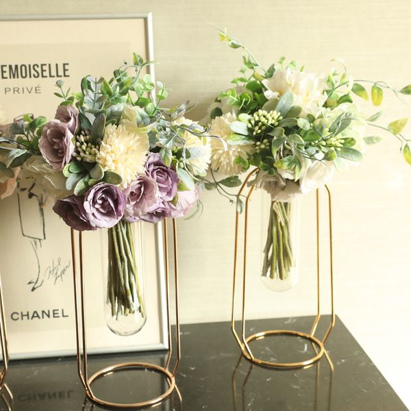 2019 Silk Peony Hydrangea Carnation Hybrid Bouquet Artificial