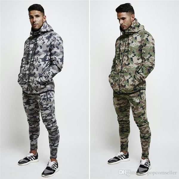 

winter mens designer coat fashion camouflage outdoor training running zipper fly drawstring hoodies mens designer cardigan, Black