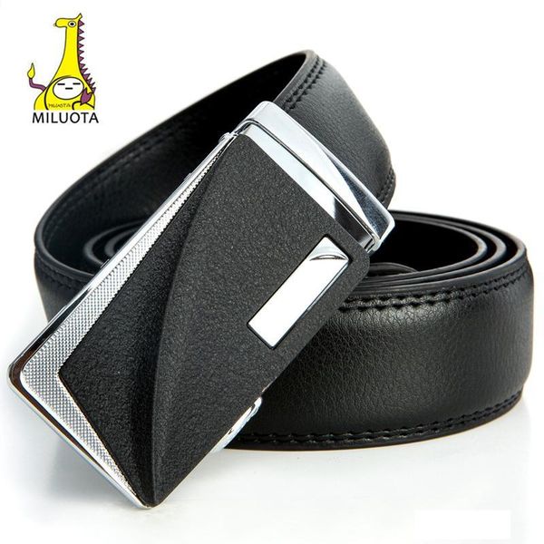 

miluota] mens designer belts real genuine leather automatic buckle male waistbands belt men luxury ceinture homme mu506, Black;brown