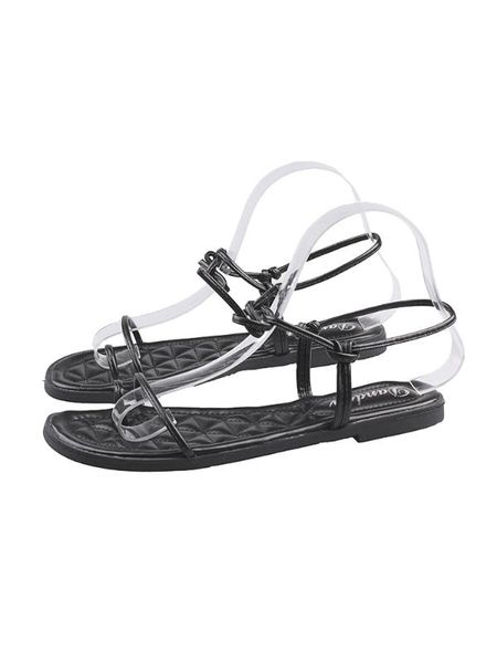 

rome sandals women 2020 new summer strap fashion net red fairy style ins wild super fire flat shoes tide, Black
