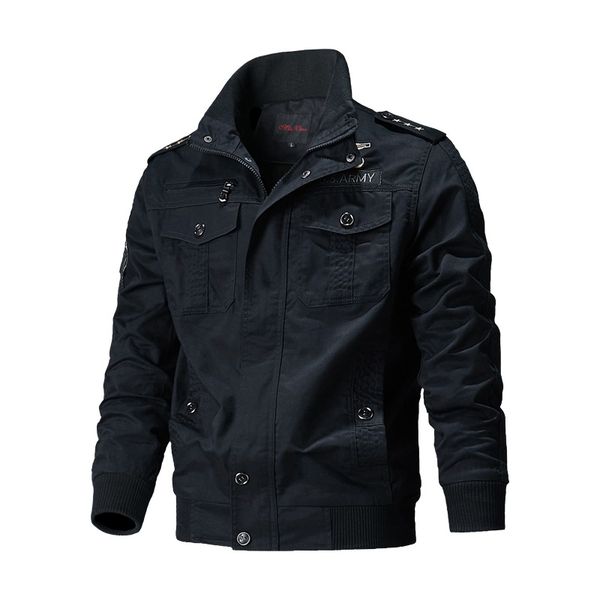 

autumn bomber men jacket cotton soldier safari style army jackets male brand clothing casual cargo jaqueta;ya038, Black;brown