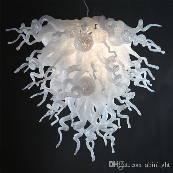 

frosted white blown glass chandelier light ce/ul certificate foyer livingroom decor borosilicate glass style chandelier
