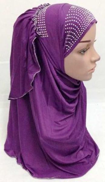 

плиссированные дизайн длинный один кусок мусульманский хиджаб, Red