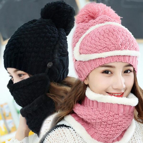 23 Stil Örme Şapka + Eşarp + Maske + Eldivenler 4 Parça Takım/3 Parça Takım Örgü Kostüm Kapı Kış Yumuşak Sıcak Kızlar Beanies Daha Fazla