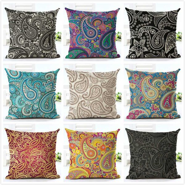 

lychee geometry printed cushion case 45x45cm colorful flax cushion cover for bedroom home office