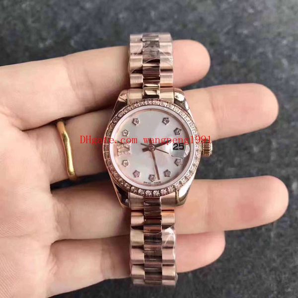 

ladies fashion watch 26mm 31mm datejust 279383 279178 27938 279381 279138 automatic mechanical women's watch watches, Slivery;brown