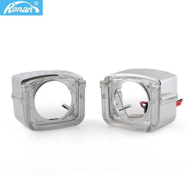 

ronan led integrated shrouds angel eye masks switchback amber white yellow drl for 2.5 inches wst bi xenon projector lens
