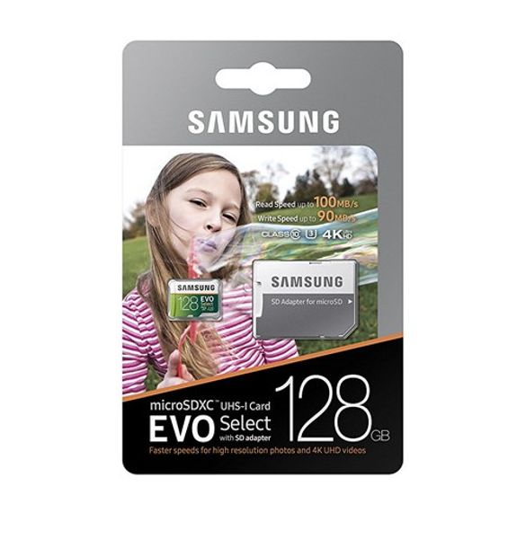 

8gb/16gb/32gb/64gb/128gb/256gb samsung evo select plus micro sd card/actual capacity tf card/4k hd camera storage card 100mb