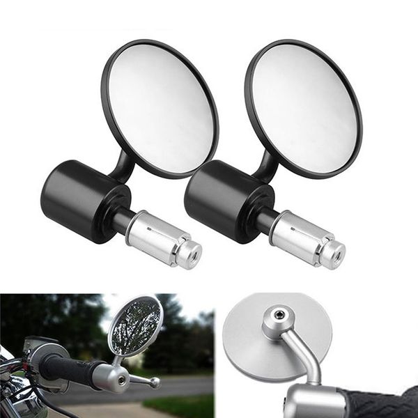 

1 pair 7/8" motorcycle rearview mirror universal handlebar bar end rear view mirrors bike motorbike side mirror accessories