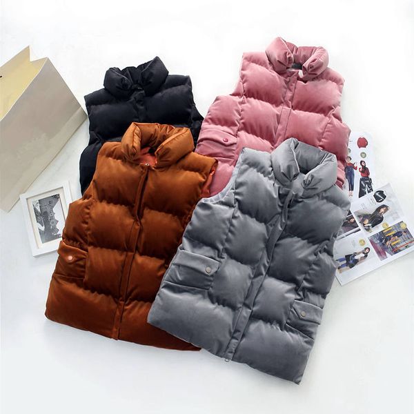 

women's vests autumn winter short gold velvet vest women thick sleeveless down cotton waistcoat bread coat warm jacket female c4872, Black;white
