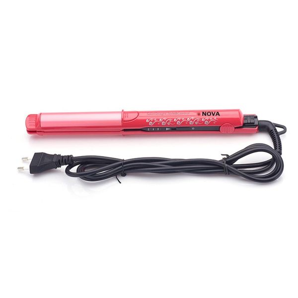 

professional dual use women hair straightener hair curling roller wand curler fashion styling tools, Black