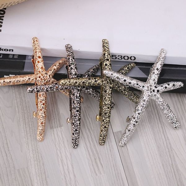

1pcs women beach coral starfish hair clip barrette hairpin bobby pin hair styling tools 2019 new arrvial
