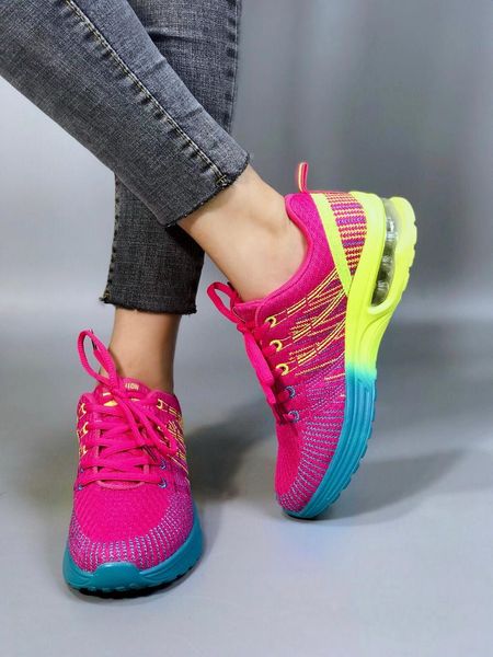 

casual sneakers shoes air cushion mesh flats shoes breathable slip on spring 2019 women runing