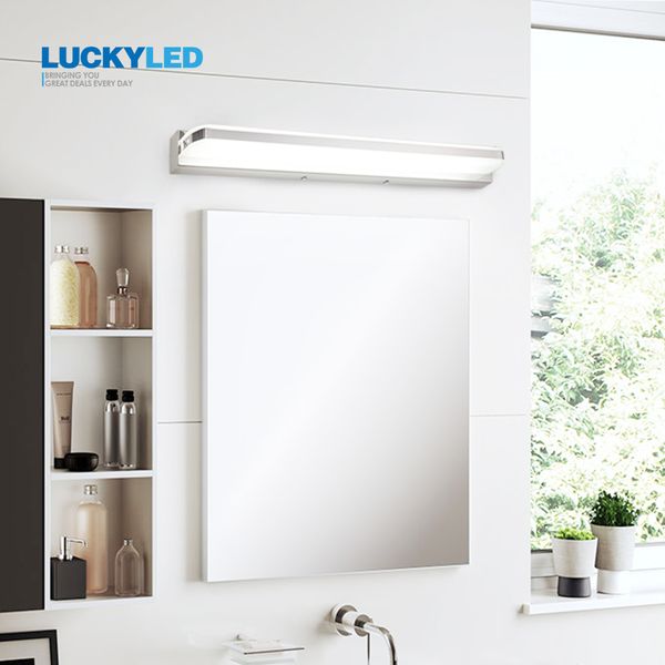 

luckyled bathroom light fixtures led mirror light 9w 40cm ac 85-265v waterproof modern bathroom lamp sconce wall for home