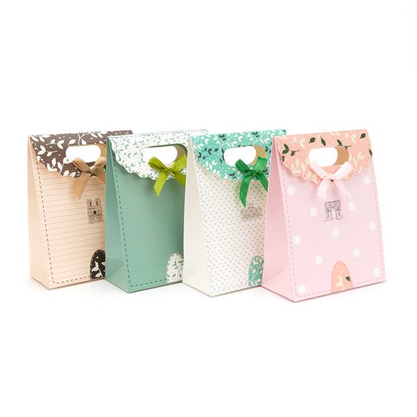 

small fresh and cute envelope paper gift bag without handle bow 19 * 9 * 27 in stock, customizable pattern